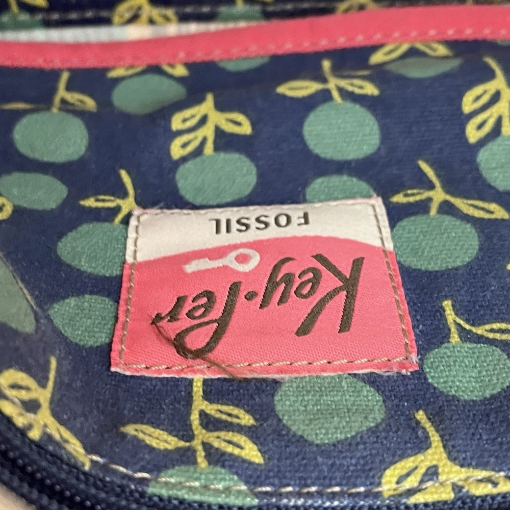 Fossil Keyper Y2K Crossbody Coated Canvas Floral Satchel Bag Colorful Artsy - Picture 11 of 12